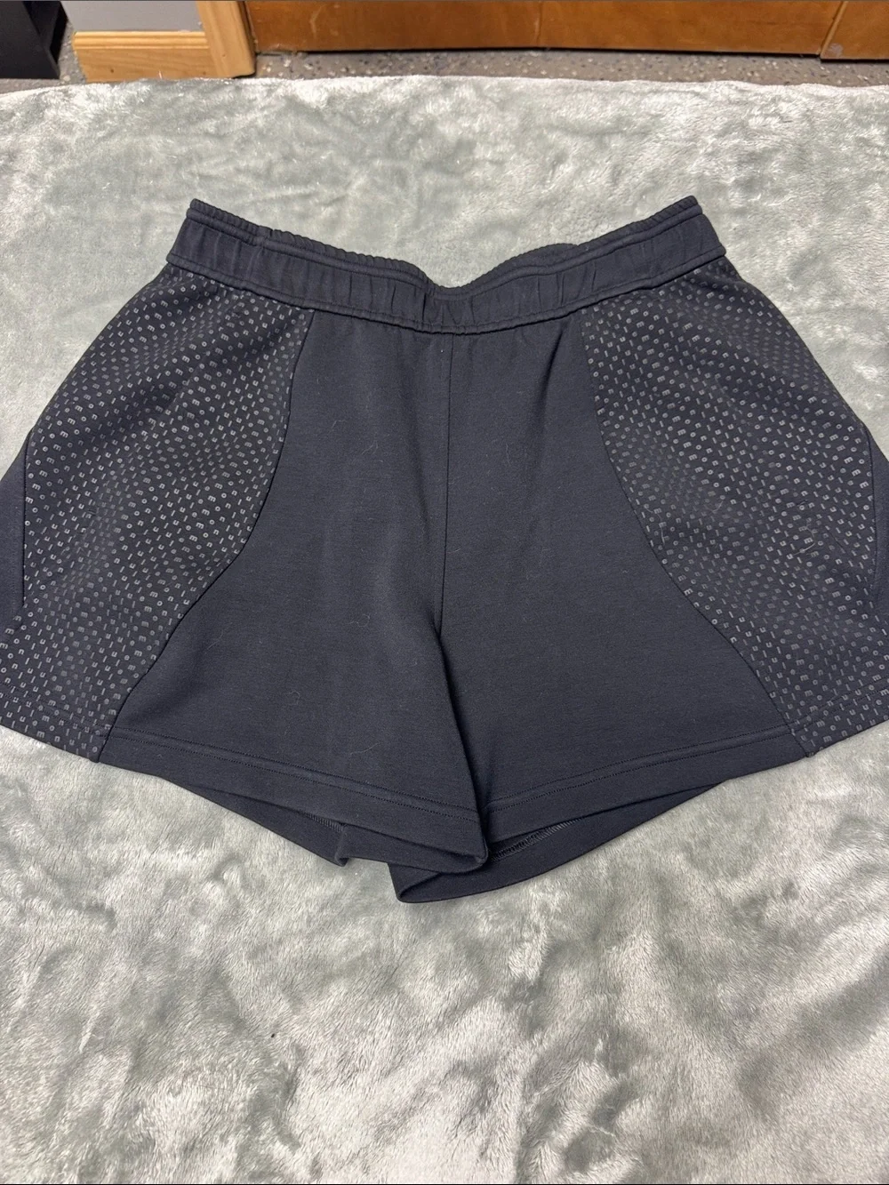 lululemon athletica Black Athletic Shorts with Perforated Side Panels